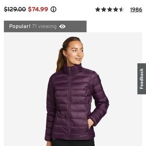 Eddie Bauer puffer jacket- Women’s puffer jacket. Brand new with tags.